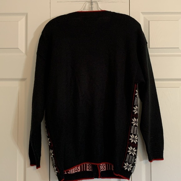 VTG Holiday Christmas Winter Sz S Norton McNaughton Cardigan Sweater Oversize H1 - Picture 9 of 11